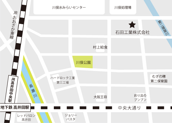 石田工業株式会社 簡易MAP